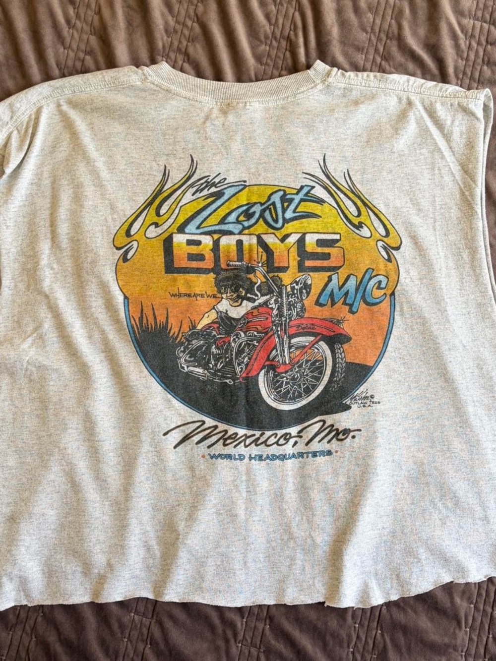 Vintage The Lost Boys MC Graphic Tee - Red Motorcycle